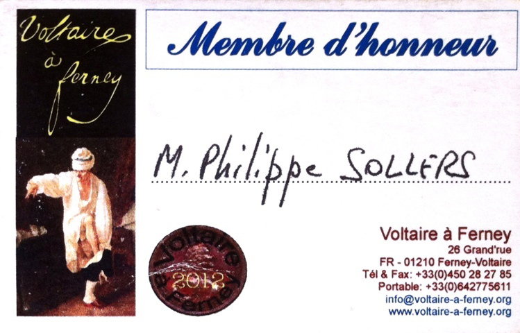 Philippe Sollers - Voltaire  Ferney