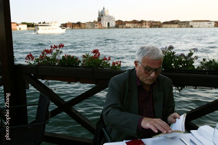 Philippe Sollers à Venise, Photo de Sophie Zhang ©